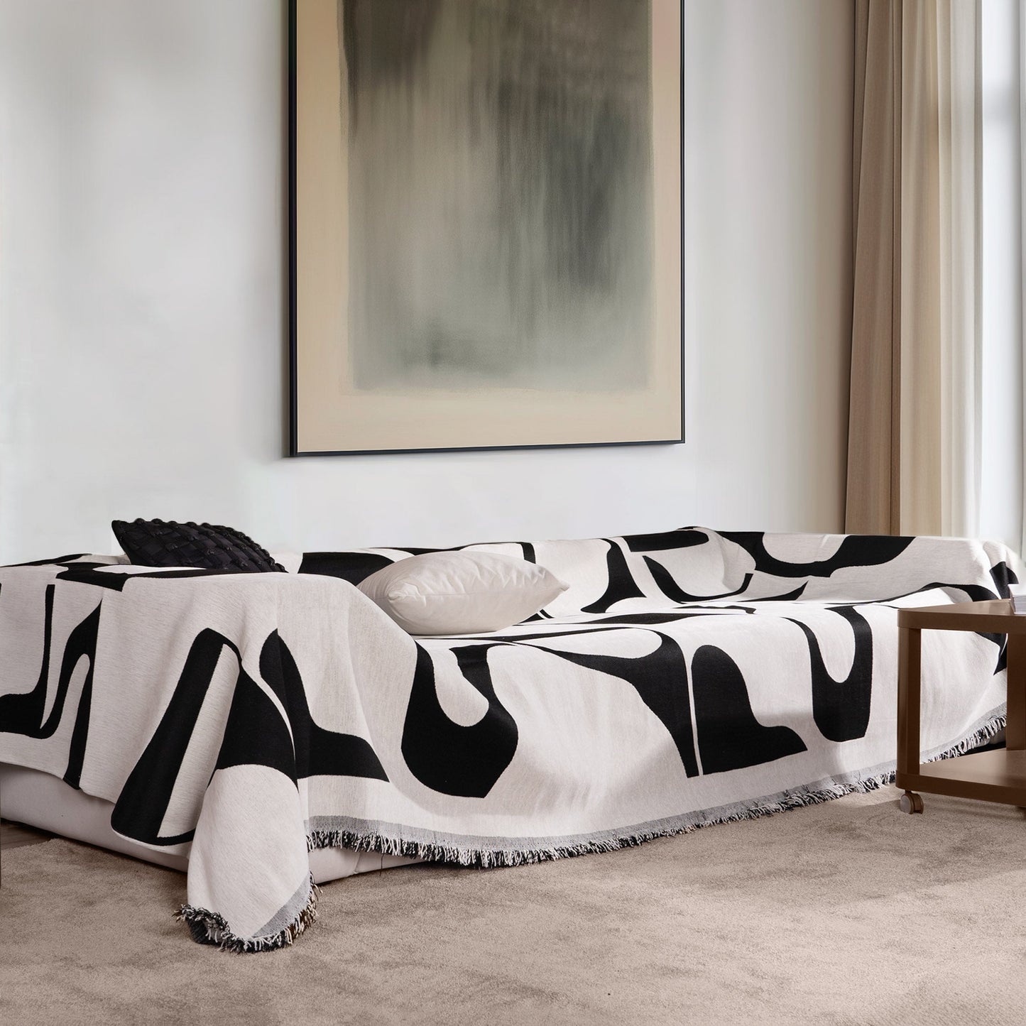 Copridivano Bianco dallo Stile Minimalista per un'Arredamento Moderno ed Essenziale