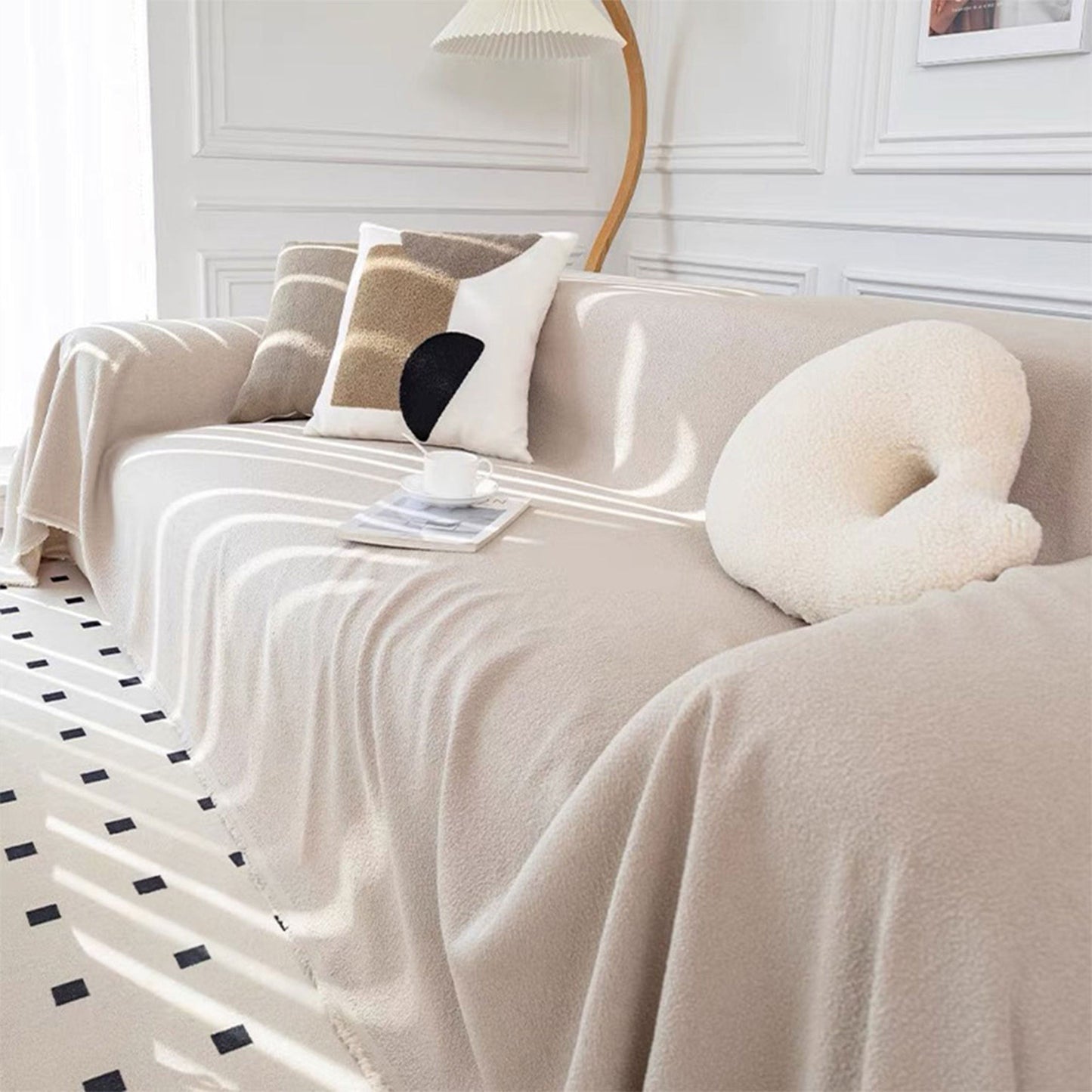 Copridivano Invernale con Effetto Pile, Accogliente e Caldo per Serate di Relax in Casa