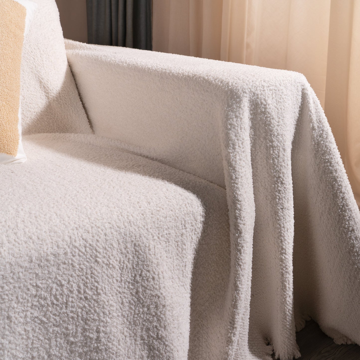 Copridivano Invernale con Effetto Pile, Accogliente e Caldo per Serate di Relax in Casa
