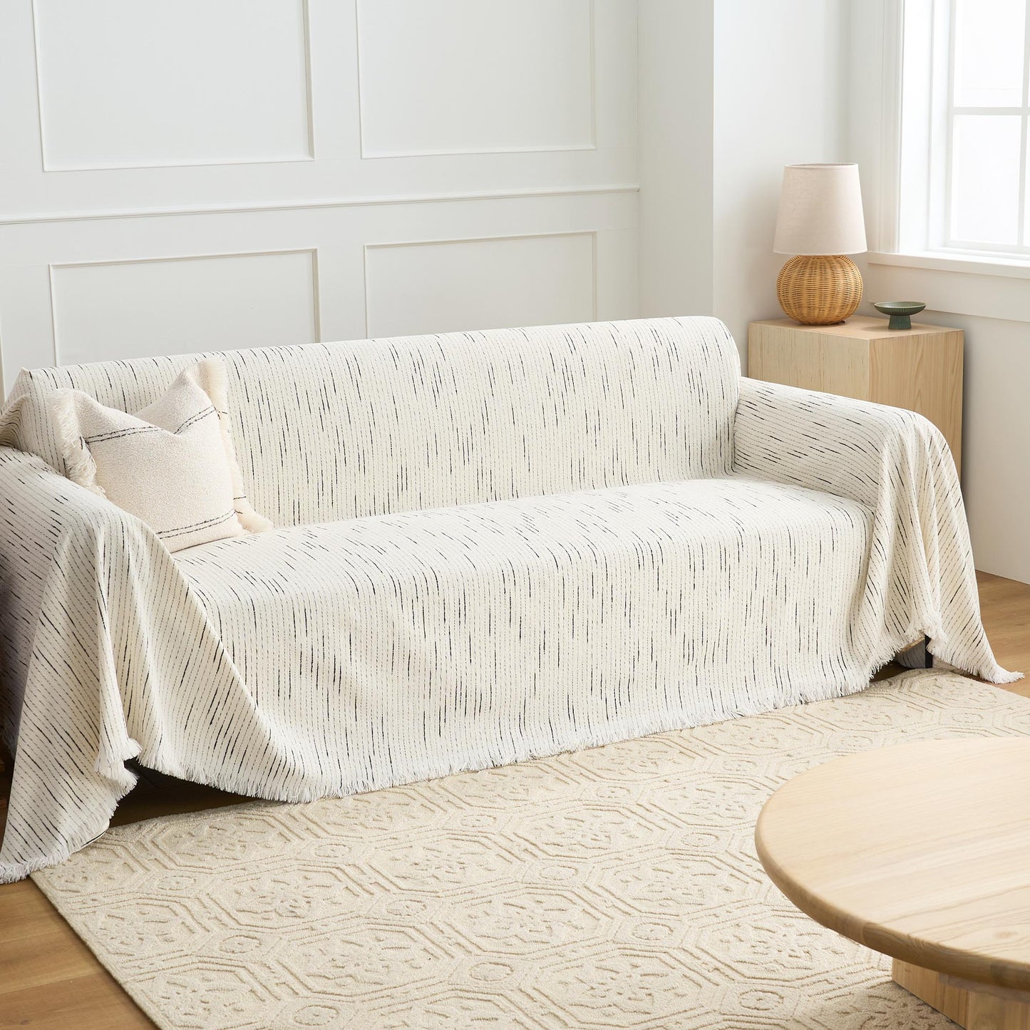 Copridivano in Morbida Chenille Jacquard con Design Elegante e Confort Avvolgente