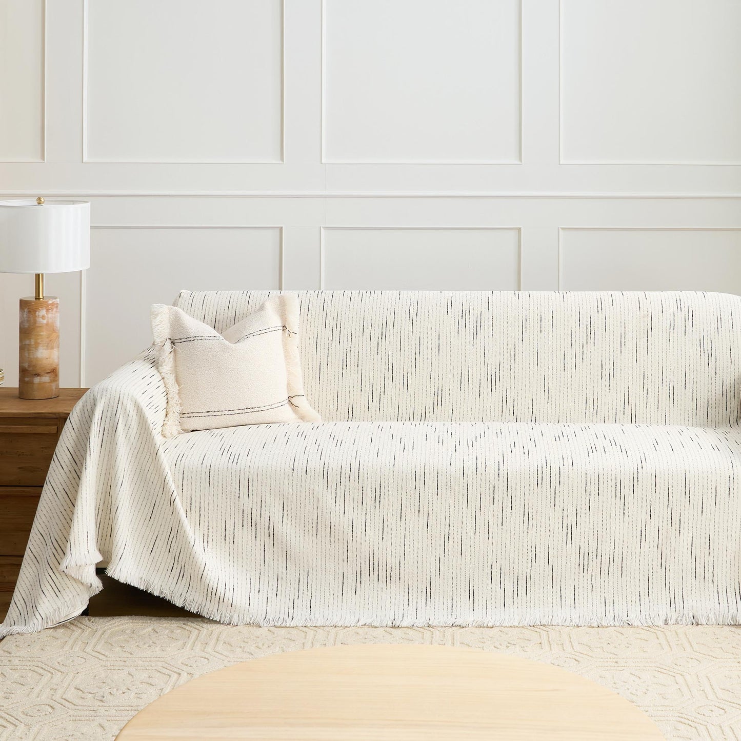 Copridivano in Morbida Chenille Jacquard con Design Elegante e Confort Avvolgente