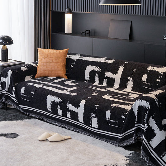 Copridivano d’Eleganza Raffinata in Stile Monocromatico per un’Armonia di Colori e Design