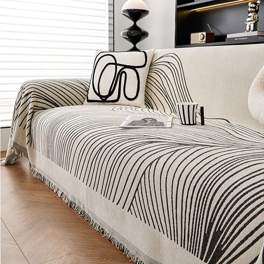 Copridivano Raffinato e Reversibile in Jacquard, Perfetto per Ambienti Eleganti