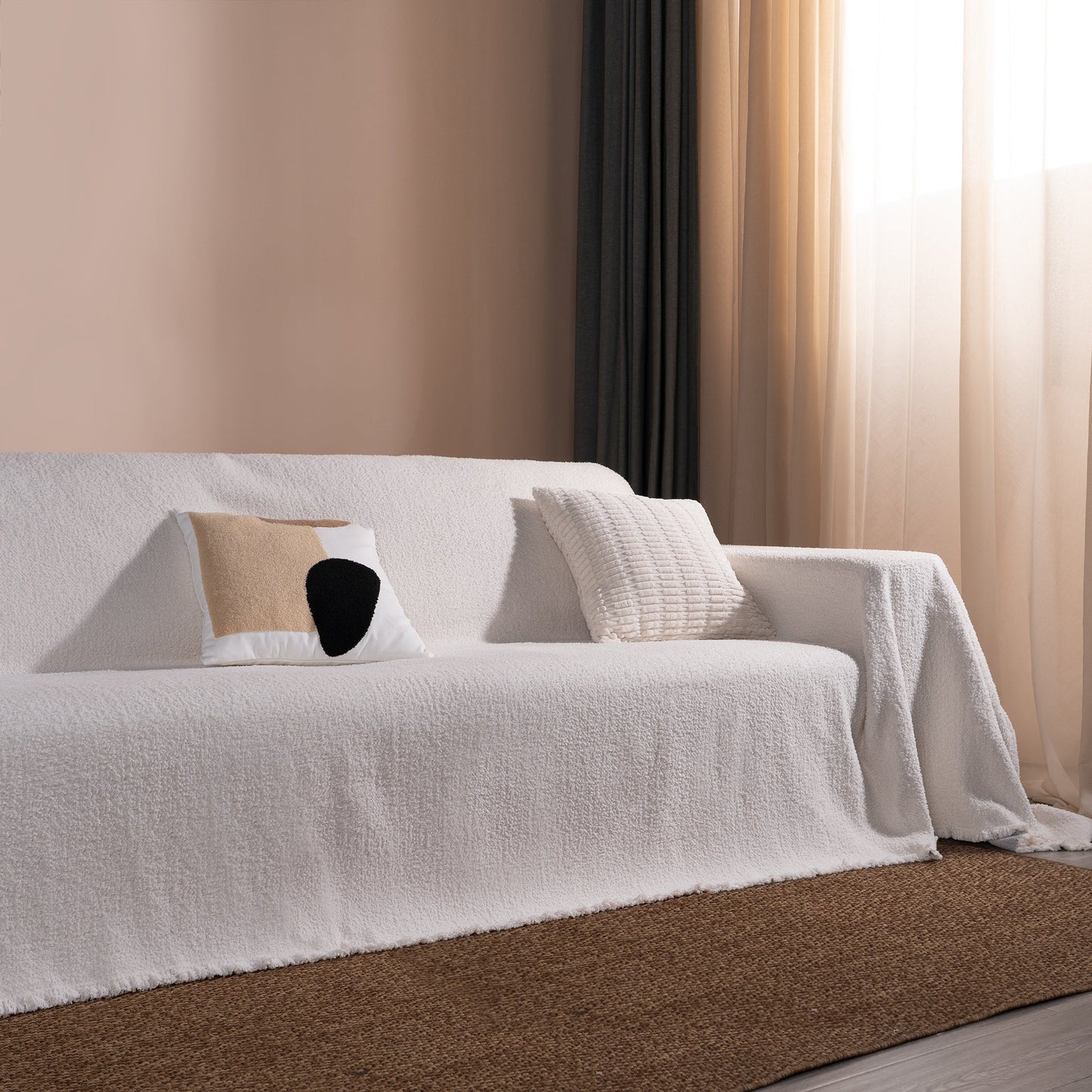 Copridivano Invernale con Effetto Pile, Accogliente e Caldo per Serate di Relax in Casa