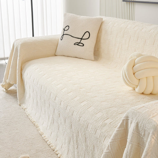 Copridivano Caldo in Stile Nordic Cross per un Comfort Invernale dal Design Elegante