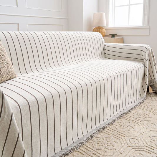 Copridivano Reversibile con Motivo a Linee Moderne per un'Arredamento Versatile e di Tendenza