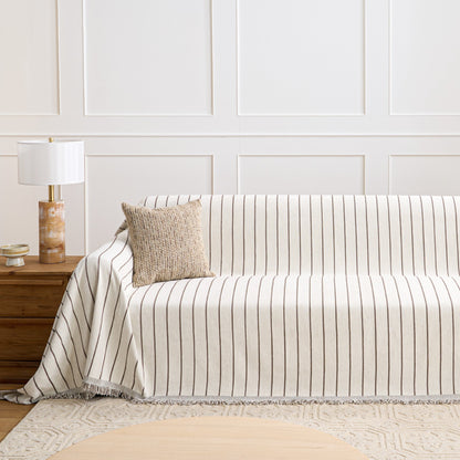 Copridivano Reversibile con Motivo a Linee Moderne per un'Arredamento Versatile e di Tendenza