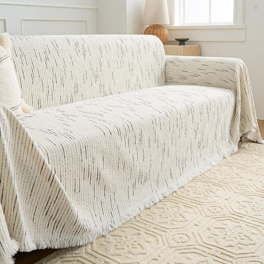 Copridivano in Morbida Chenille Jacquard con Design Elegante e Confort Avvolgente