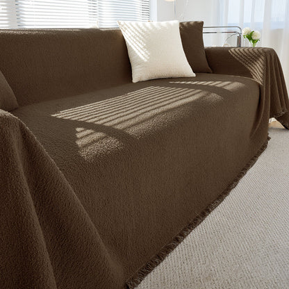 Copridivano Invernale con Effetto Pile, Accogliente e Caldo per Serate di Relax in Casa